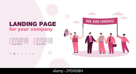 Happy HR managers looking for new employees Stock Vector