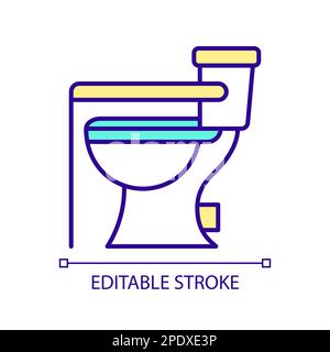 Accessible toilet RGB color icon Stock Vector