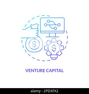 Venture capital blue gradient concept icon Stock Vector