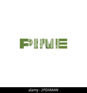 Pine Logo Design. Pine Tree Icon vector Stock Vector