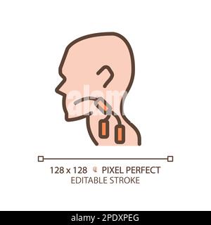 Swollen lymph nodes RGB color icon Stock Vector Image & Art - Alamy