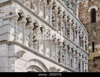 outside view of Cathedral San Martino of Lucca, Duomo di San Martino, Tuscany, Italy Stock Photo