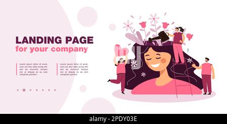 Happy girl with beautiful mind Stock Vector