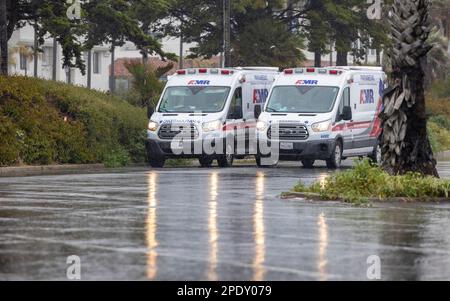 Santa Barbara, USA. 14th Mar, 2023. Winter Storm track hits Santa Barbara, CA and the Central Coast of California with high winds and heavy rains on March 14, 2023. (Photo by Rod Rolle/Sipa USA) Credit: Sipa USA/Alamy Live News Stock Photo