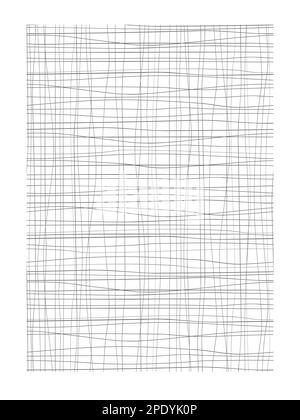 Hand drawn line art freehand grid vector outline texture. Abstract threads vector background. Background texture for banner, card, poster, identity Stock Vector