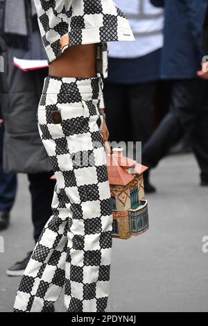 Jaden Smith outside Louis Vuitton, during Paris Fashion Week Stock Photo