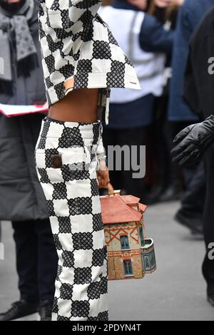 Jaden Smith outside Louis Vuitton, during Paris Fashion Week Stock