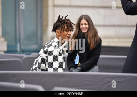 Jaden Smith resurfaces in Paris outside Louis Vuitton show after