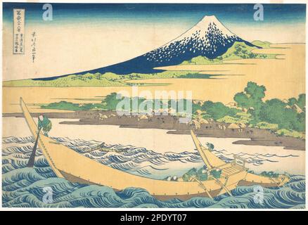 Tago Bay near Ejiri on the Tōkaidō (Tōkaidō Ejiri Tago no ura ryaku zu), from the series Thirty-six Views of Mount Fuji (Fugaku sanjūrokkei) ca. 1830–32 by Katsushika Hokusai Stock Photo
