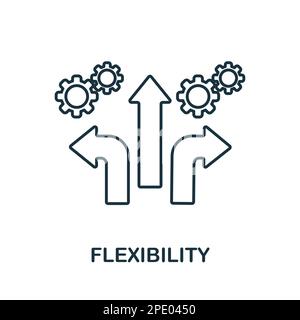 Flexibility line icon. Monochrome simple Flexibility outline icon for templates, web design and infographics Stock Vector