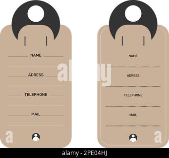 Modern ID card badge icon. Flat vector illustration Stock Vector