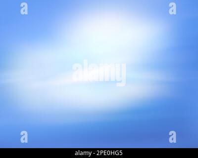 Holiday heavenly light radiance on blue sky background. Abstract pastel blur and soft risen for Christian religious design. Stock Photo