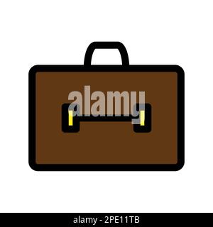 Business case line icon isolated on white background. Black flat thin icon on modern outline style. Linear symbol and editable stroke. Simple and pixe Stock Vector