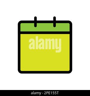 Calendar line icon isolated on white background. Black flat thin icon on modern outline style. Linear symbol and editable stroke. Simple and pixel per Stock Vector
