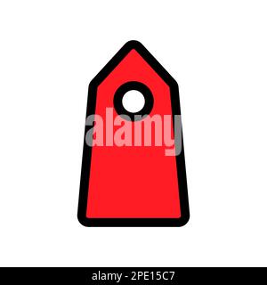 Price tag line icon isolated on white background. Black flat thin icon on modern outline style. Linear symbol and editable stroke. Simple and pixel pe Stock Vector