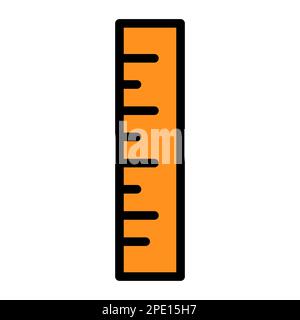 Straightedge line icon isolated on white background. Black flat thin icon on modern outline style. Linear symbol and editable stroke. Simple and pixel Stock Vector