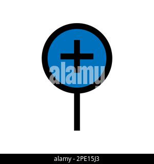 Magnifying glass zoom line icon isolated on white background. Black flat thin icon on modern outline style. Linear symbol and editable stroke. Simple Stock Vector