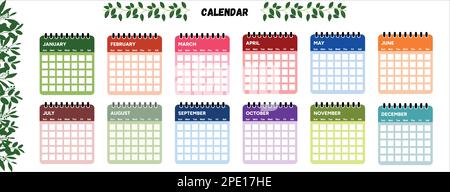 Year Calendar design Stock Vector
