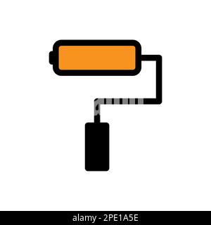 Paint brush line icon isolated on white background. Black flat thin icon on modern outline style. Linear symbol and editable stroke. Simple and pixel Stock Vector