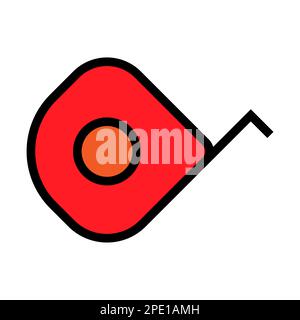 Ruler line icon isolated on white background. Black flat thin icon on modern outline style. Linear symbol and editable stroke. Simple and pixel perfec Stock Vector