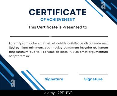 Certificate of Achievement Stock Vector