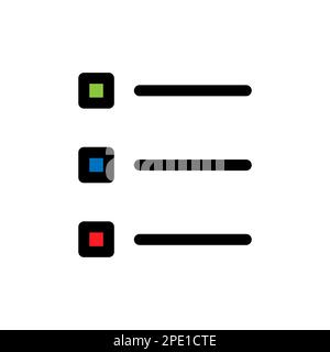 Todo list line icon isolated on white background. Black flat thin icon on modern outline style. Linear symbol and editable stroke. Simple and pixel pe Stock Vector