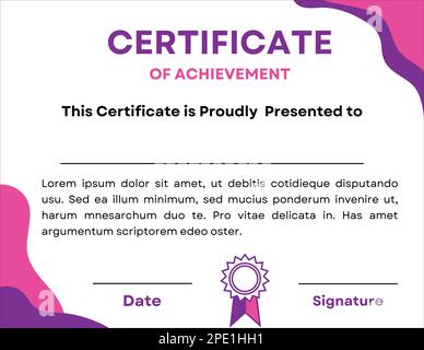 Certificate of Achievement Stock Vector
