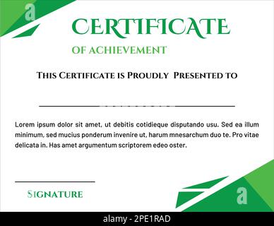 Certificate of Achievement Stock Vector