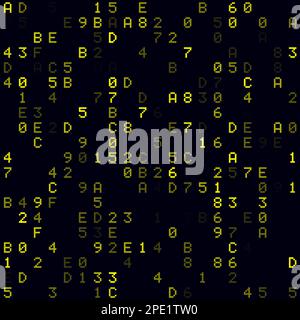 Vector Data Yellow Binary Technology background. Yellow sparse binary background. Small sized ...