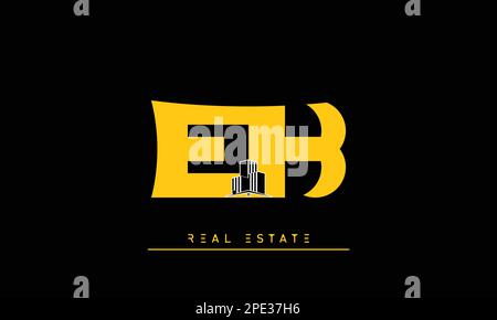 Real Estate letters Initials Monogram logo EK , KE Stock Vector