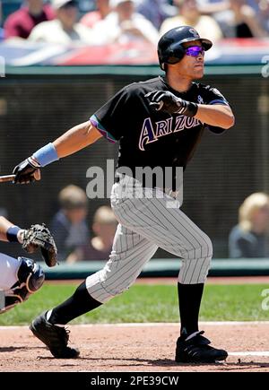 Jose Cruz Jr. of the Arizona Diamondbacks bats during 10-3 victory