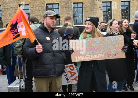 Whitechapel, London, UK. 15th Mar, 2023. Demonstration: Save Our Schools national strike on budget day. Ten thousands of teachers, doctors, nurses, parents and children and everyone march and asks for a minimum wage increase of 5% should match inflation. Credit: See Li/Picture Capital/Alamy Live News Stock Photo