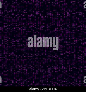 Abstract Technology Background. Magenta sparse hexadecimal pairs background. Big sized seamless pattern. Awesome vector illustration. Stock Vector