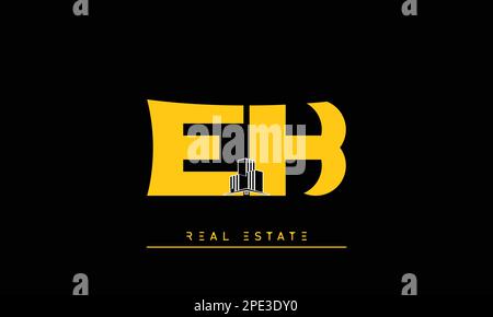 Real Estate letters Initials Monogram logo EK , KE Stock Vector