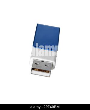 USB memory stick. USB Flash Drive closuep on white background. Stock Photo