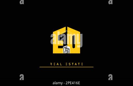 Real Estate letters Initials Monogram logo EO , OE Stock Vector