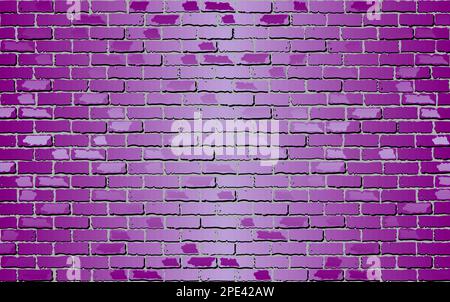 Shiny Purple brick wall - Illustration,  Shades of Purple brick wall vector Stock Vector