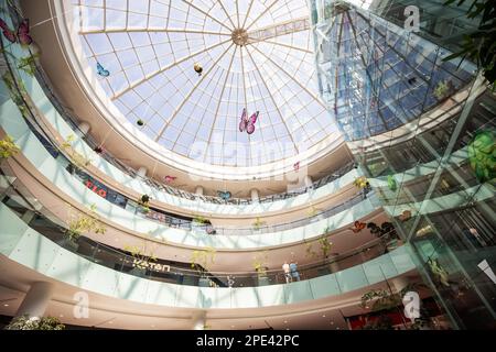 16 September 2022, Antalya, Turkiye: Interior of a Mall of Antalya shopping center Stock Photo