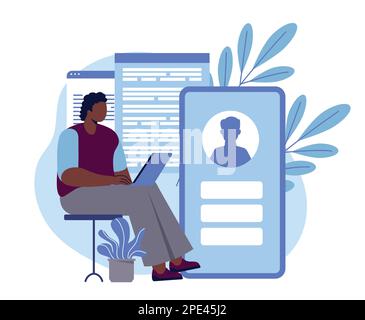 Interactive learning concept Stock Vector