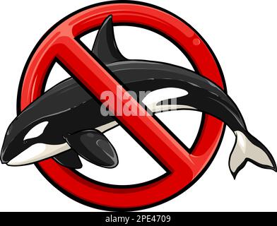 No orca sign icon vector illustration Stock Vector