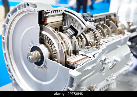 8-speed plug-in hybrid transmission Stock Photo