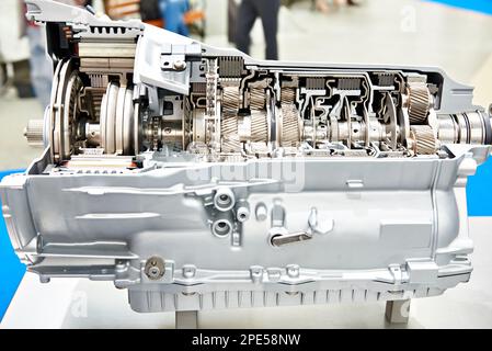 8-speed plug-in hybrid transmission Stock Photo