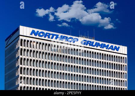 EL SEGUNDO, CA, USA - OCTOBER 13, 2014: Northrop Grumman regional headquarters facility and trademark logo. Stock Photo