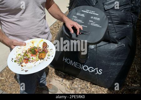 ISRAEL, Bet Yanay, startup company HomeBiogas LTD, production and distribution of small home biogas kits for rural areas, digestion of food waste to generate biogas Stock Photo