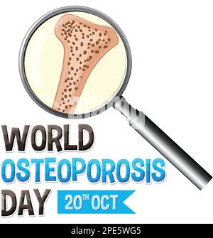 World Osteoporosis day in October illustration Stock Vector