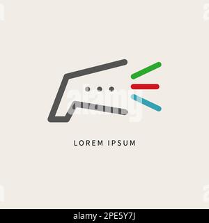 PR icon with speaker. Simple public relations logo. PR agency flat logotype. Business symbol. Advertising vector icon Stock Vector