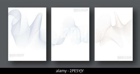 Smooth lines. Abstract waves on a white background. A set of vector design for conceptual ideas, corporate style, covers, posters and banners. An elem Stock Vector
