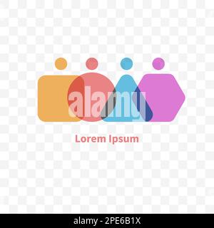 Networking, relationships, friendship logo. Interaction, team concept. Group, teamwork icon Stock Vector