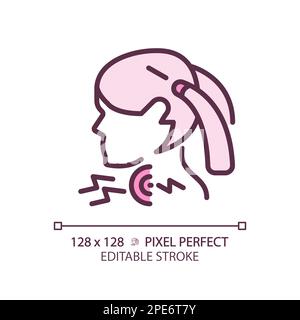 Croup pixel perfect RGB color linear icon Stock Vector