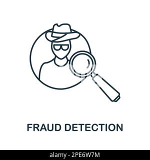 Fraud Detection line icon. Monochrome simple Fraud Detection outline icon for templates, web design and infographics Stock Vector